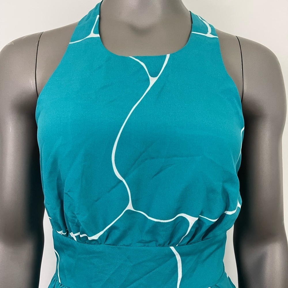 Susana Monaco Halter Dress‎ Women 6 Blue Mini Fit & Flare Party Short - Picture 8 of 11